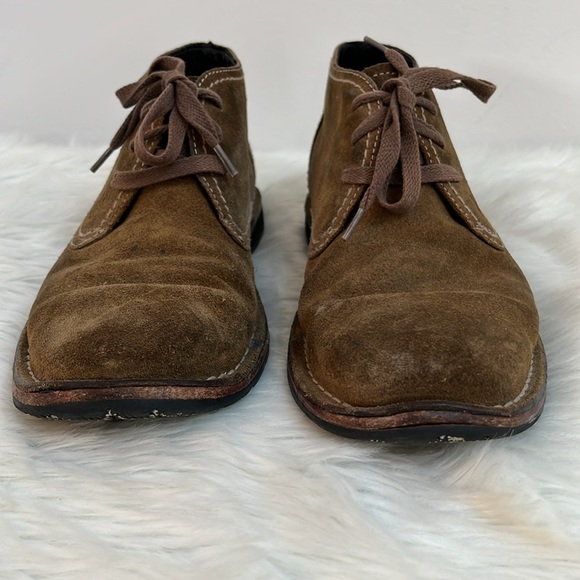 John Varvatos Men Brown Distressed Suede Chukka Boots Size 8M Lace Up Ankle main image 5